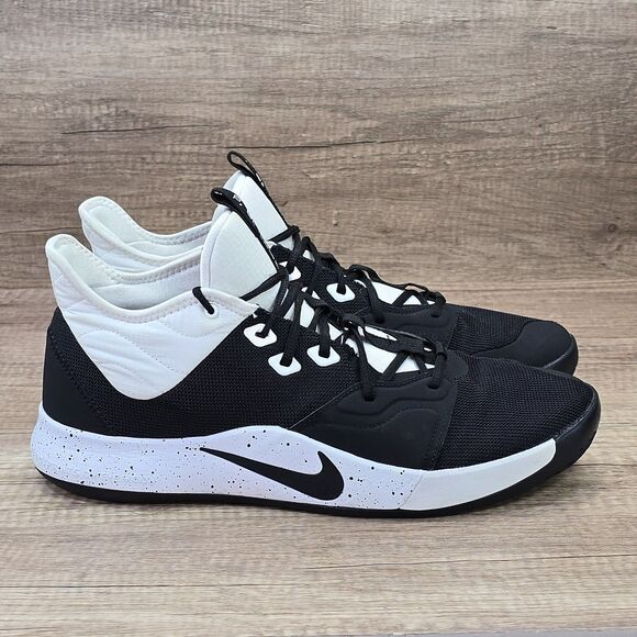 Nike PG 3 TB Men's Size 14 Black White Basketball Sneakers (CN9512-002) - Picture 1 of 9